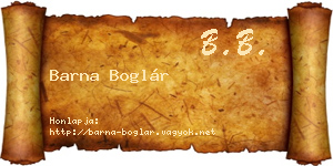 Barna Boglár névjegykártya
